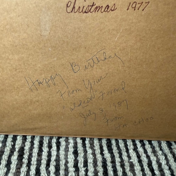 Vintage Framed Cross Stitch Sampler Friendship Poem Floral Roses Gold Frame 1977 - Picture 5 of 12